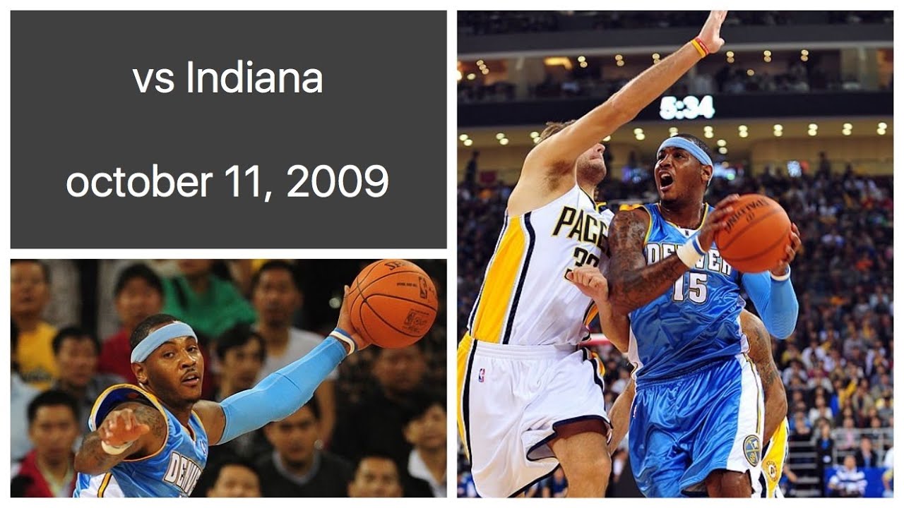 Carmelo Anthony 45 pts vs Indiana Pacers Preseason Highlights (october 11, 2009)