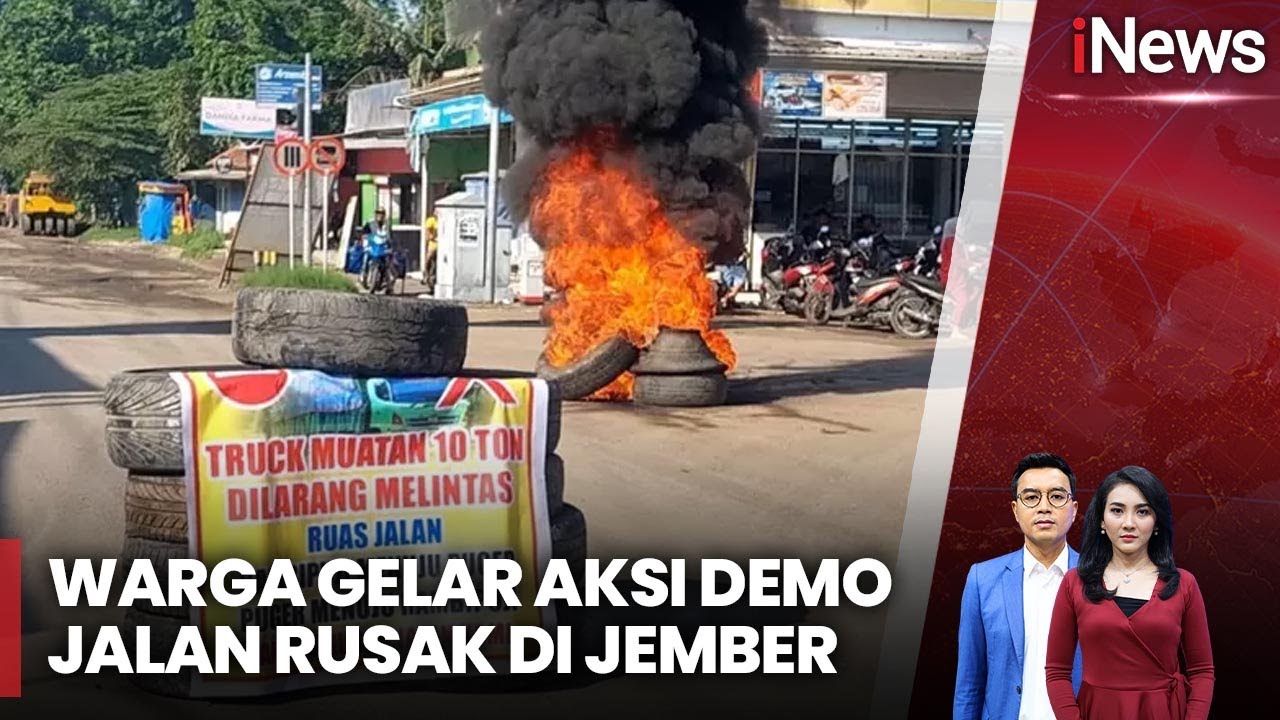 Warga Gelar Aksi Demo Jalan Rusak di Jember - iNews Today 04/12