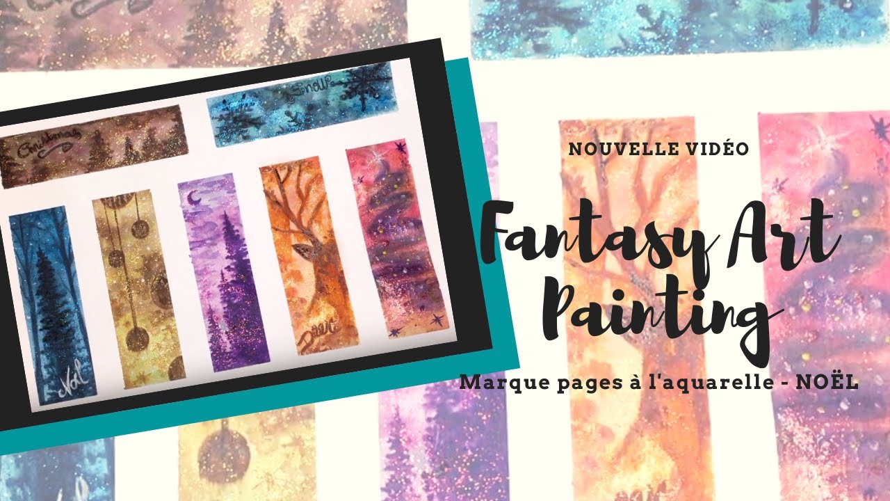 Marque pages à l'aquarelle - NOËL