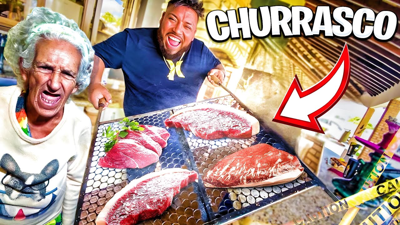 FIZ UM MEGA CHURRASCO PARA VELHA ASSUSTADORA