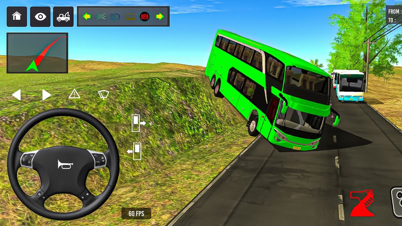 🚍😱 EURO COACH BUS LOSES CONTROL ON HILL! 💥 | NEW MOD UPDATE | BUS SIMULATOR INDONESIA #bussid 