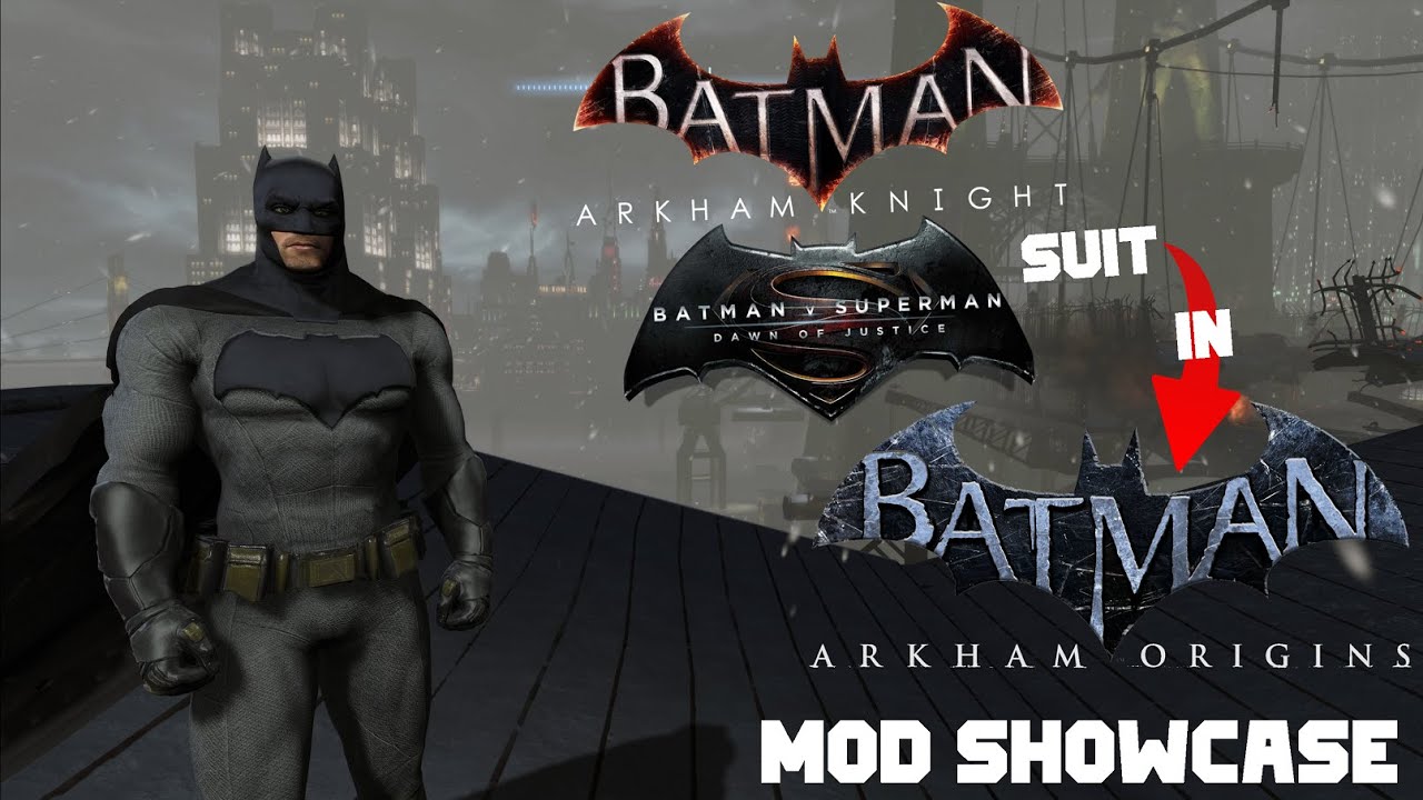 Arkham Knight Batman v Superman suit in Arkham Origins ! Skin MOD Showcase #batfleck