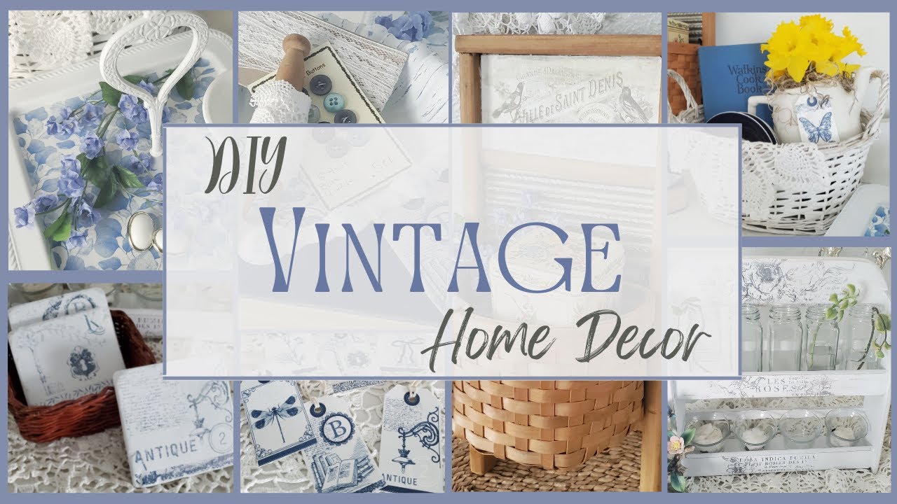 DIY Vintage Decor  w/Thrift Store Finds - Free Printables!