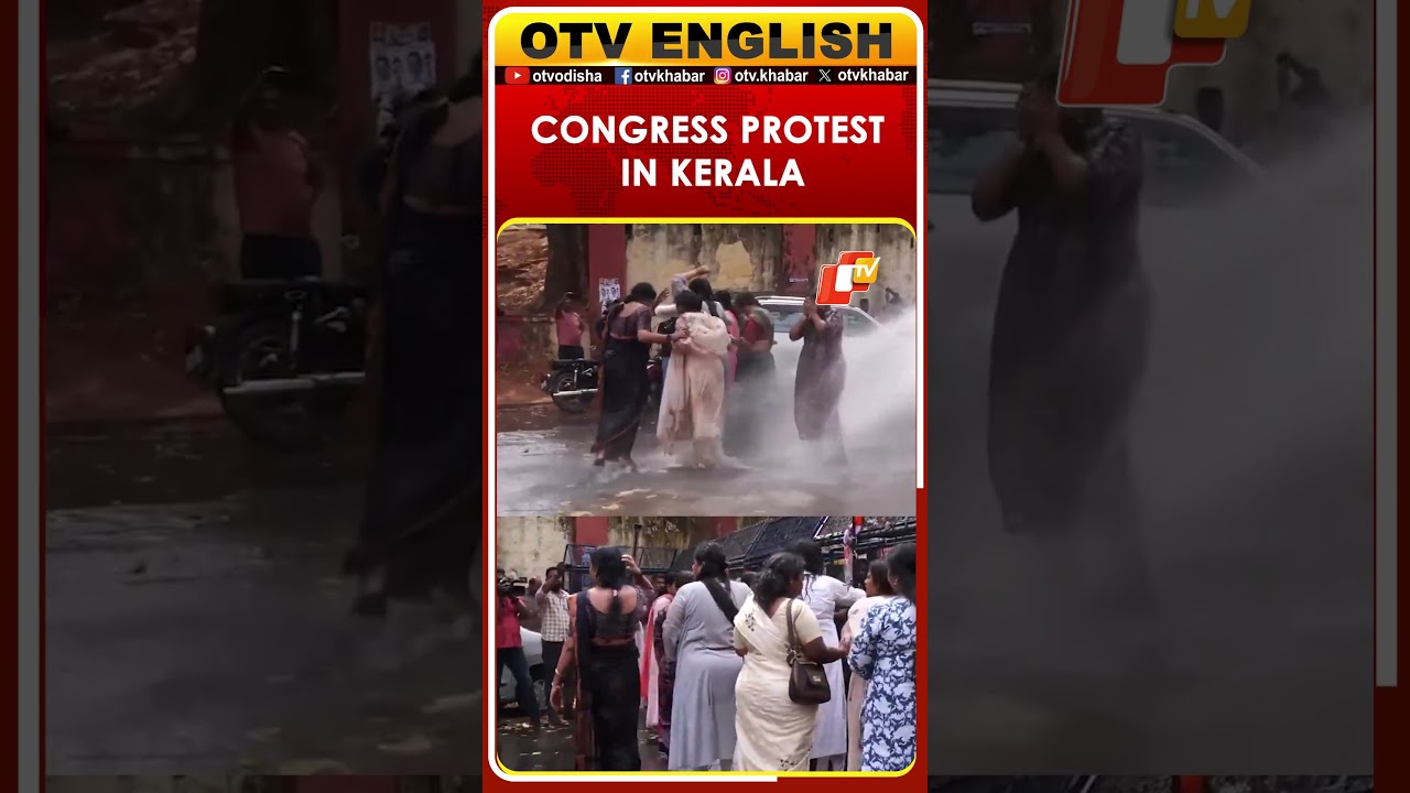 Mahila Congress Protests Against Kerala Health Minister; Police Use Water Cannons