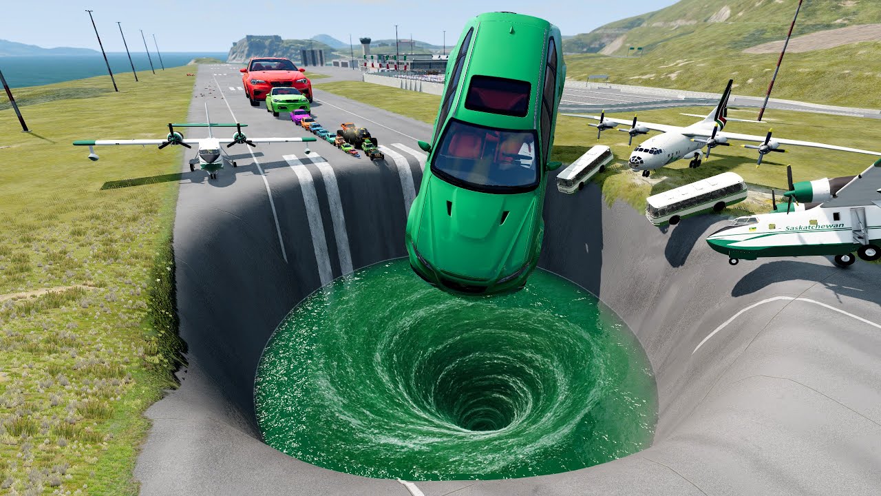 🔥 БОЛЬШИЕ И МАЛЕНЬКИЕ МАШИНКИ против ГИГАНТСКОЙ ЯМЫ #100 💥 – BeamNG.drive ЛЕГЕНДАРНОЕ испытание н...