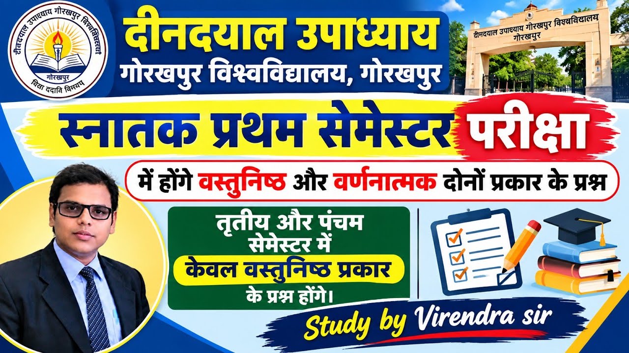 DDU Gorakhpur University Gorakhpur examination news 2026-27