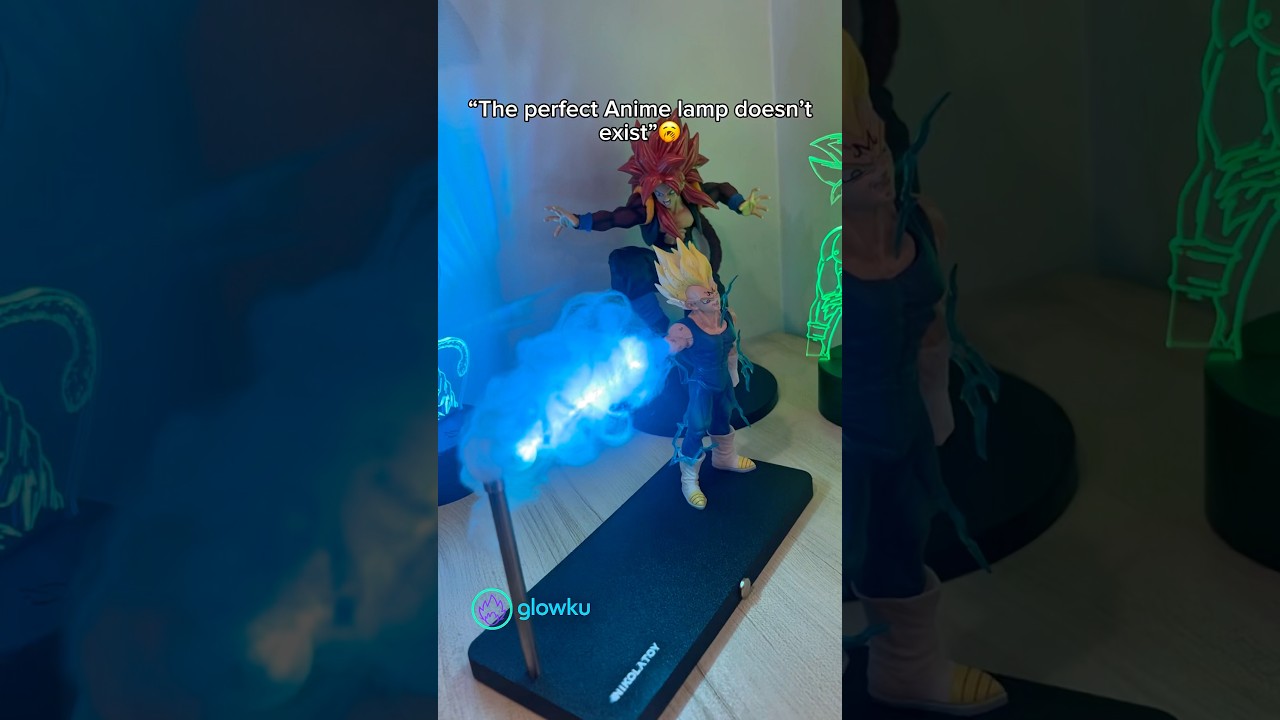 ANIME LAMPS 😱🏆 #vegeta #goku #dbz #anime #lamp #nightlight #viral #led #aura