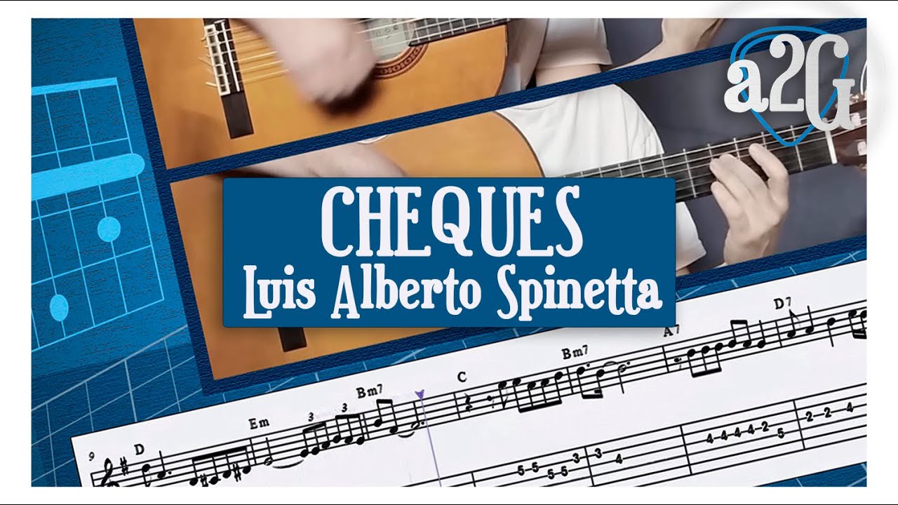 Cheques (Luis Alberto Spinetta) ▶ A Dos Guitarras | Tutorial con Partitura y Tablatura