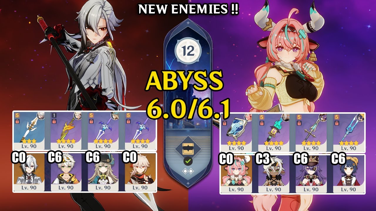 【Genshin Impact Бездна 6.0/6.1】C0 Арлекино Хайперкерри & C0 Вареса Перегрузка - F2P｜原神 Spiral Abyss