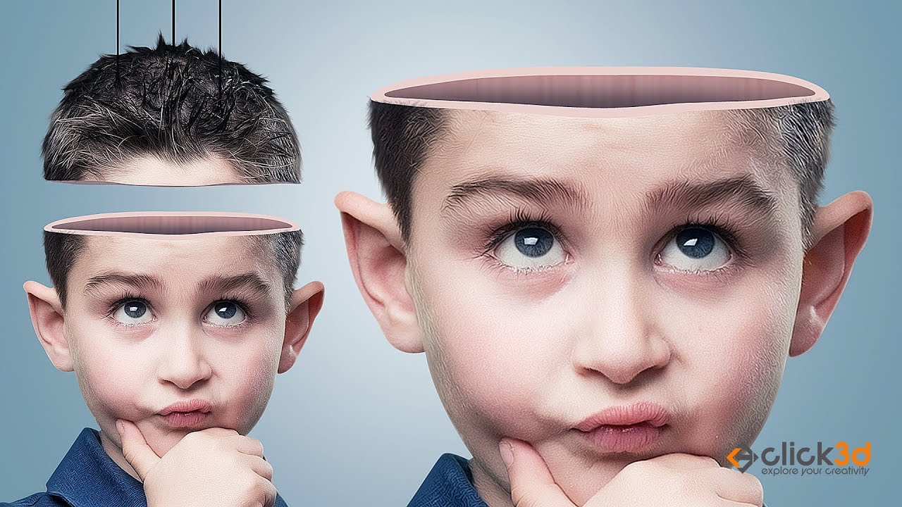 Hollow Head - Photo Manipulation Tutorial | click3d