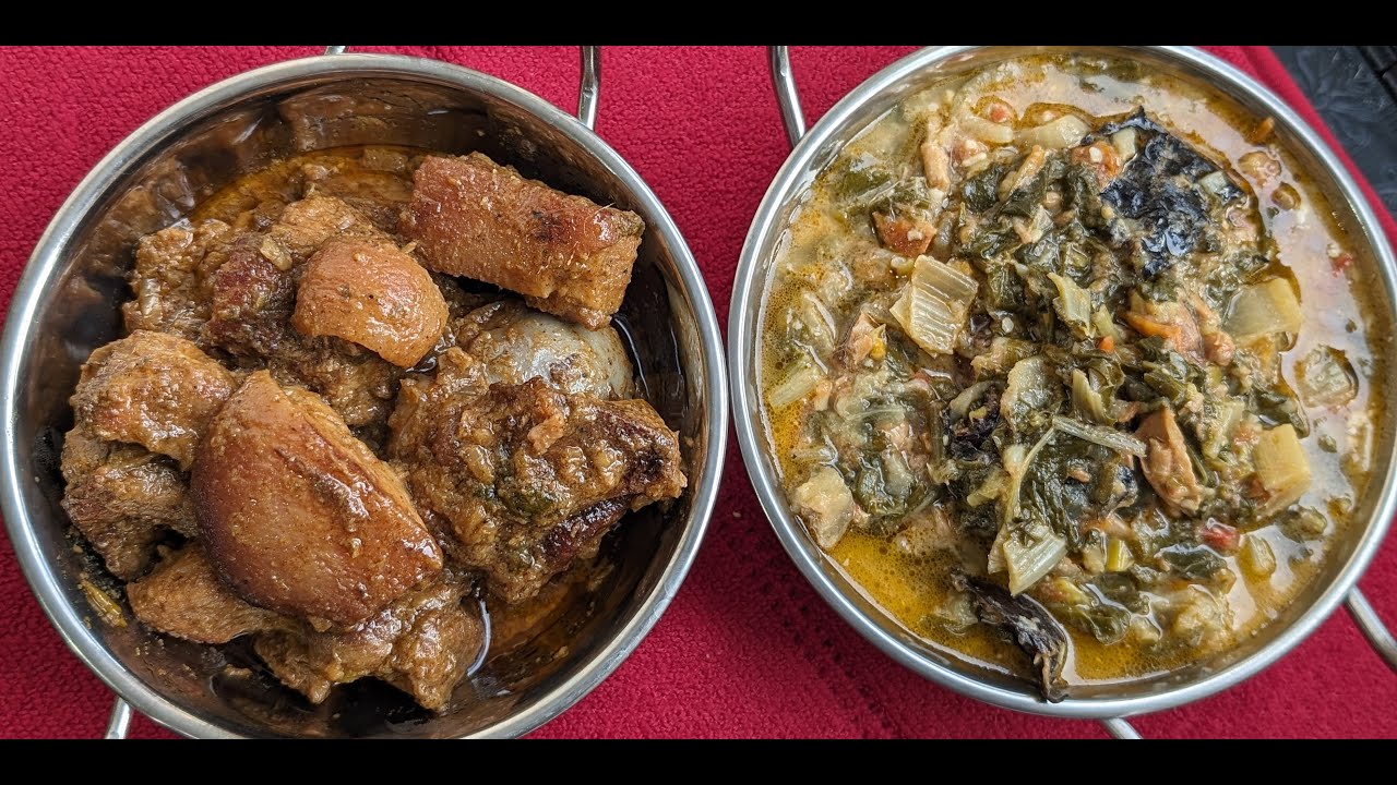 Recette Legumes ( Vegetables ) || Ngulu Sauter( Pork  Meat ) || Congolese Food