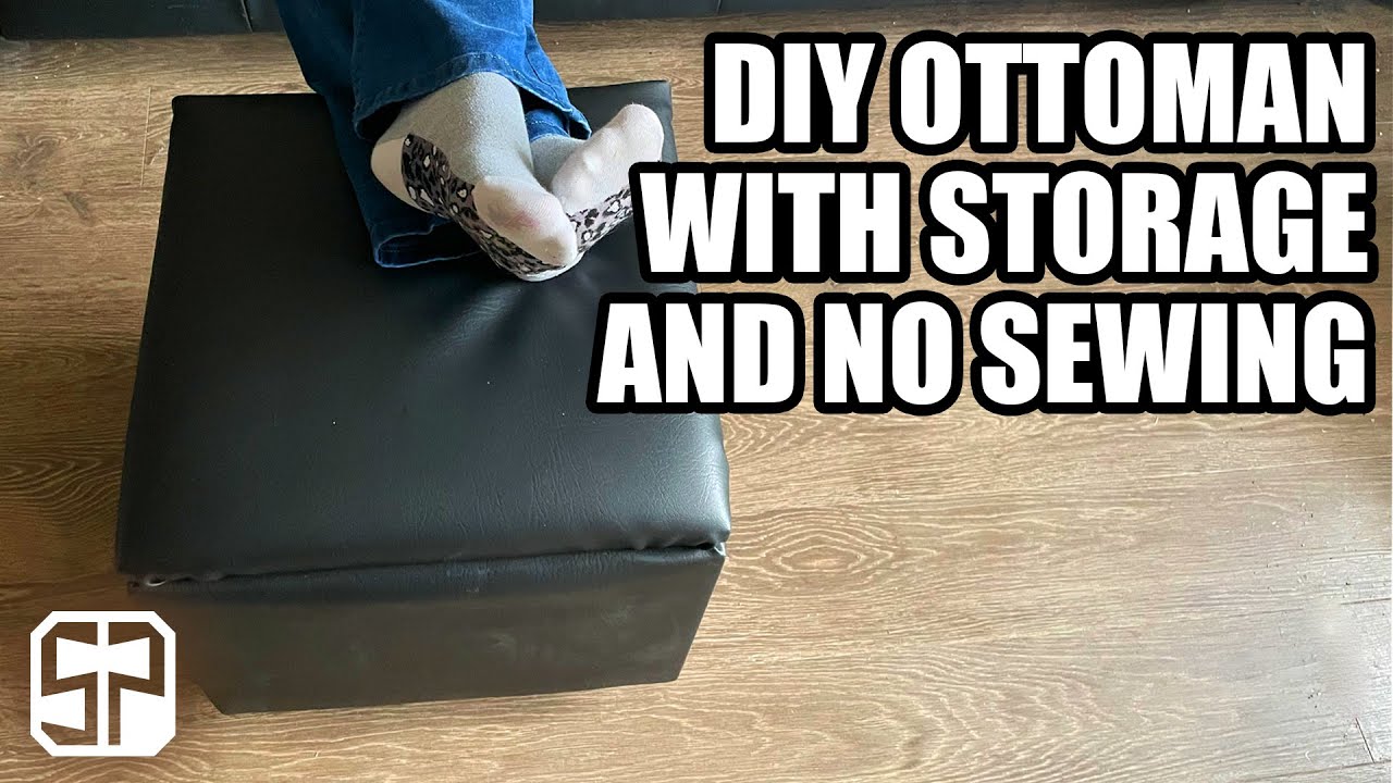 DIY ottoman with storage (No sewing!) | Sawdust Passion
