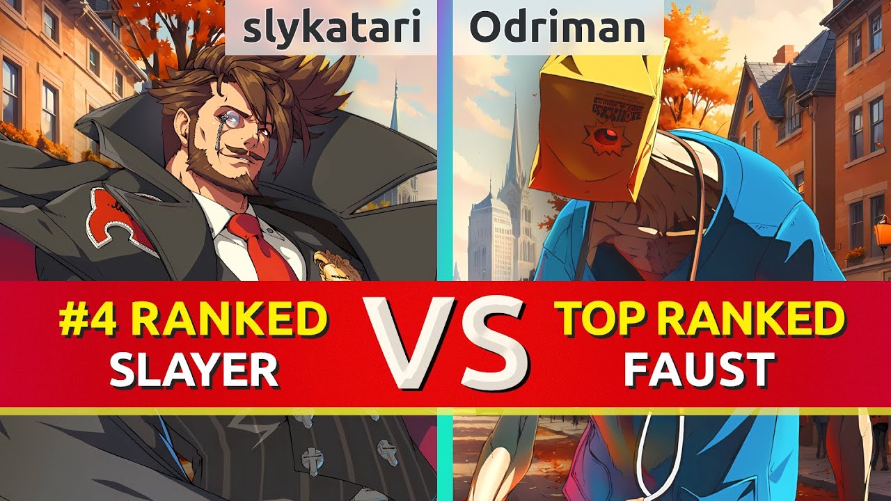 GGST ▰ slykatari (#4 Ranked Slayer) vs Odriman (TOP Ranked Faust). High Level Gameplay