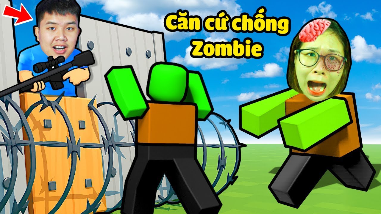 Xây căn cứ để sống sót chống lại Zombie tấn công trong Roblox dead shelter cùng bqThanh & Ốc