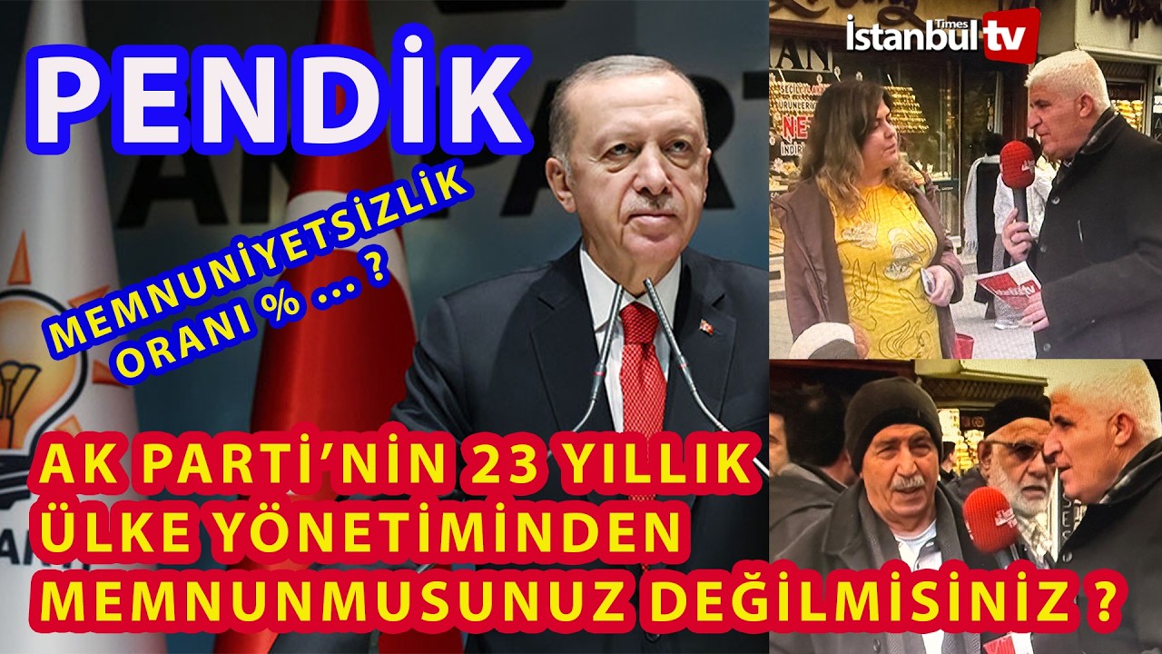 (SAYAÇLI)PENDİK'TE SEÇMEN'E SORDUK AK PARTİ'NİN 23 YILLIK YÖNETİMİNDEN MEMNUN MUSUNUZ DEĞİLMİSNİZ ?