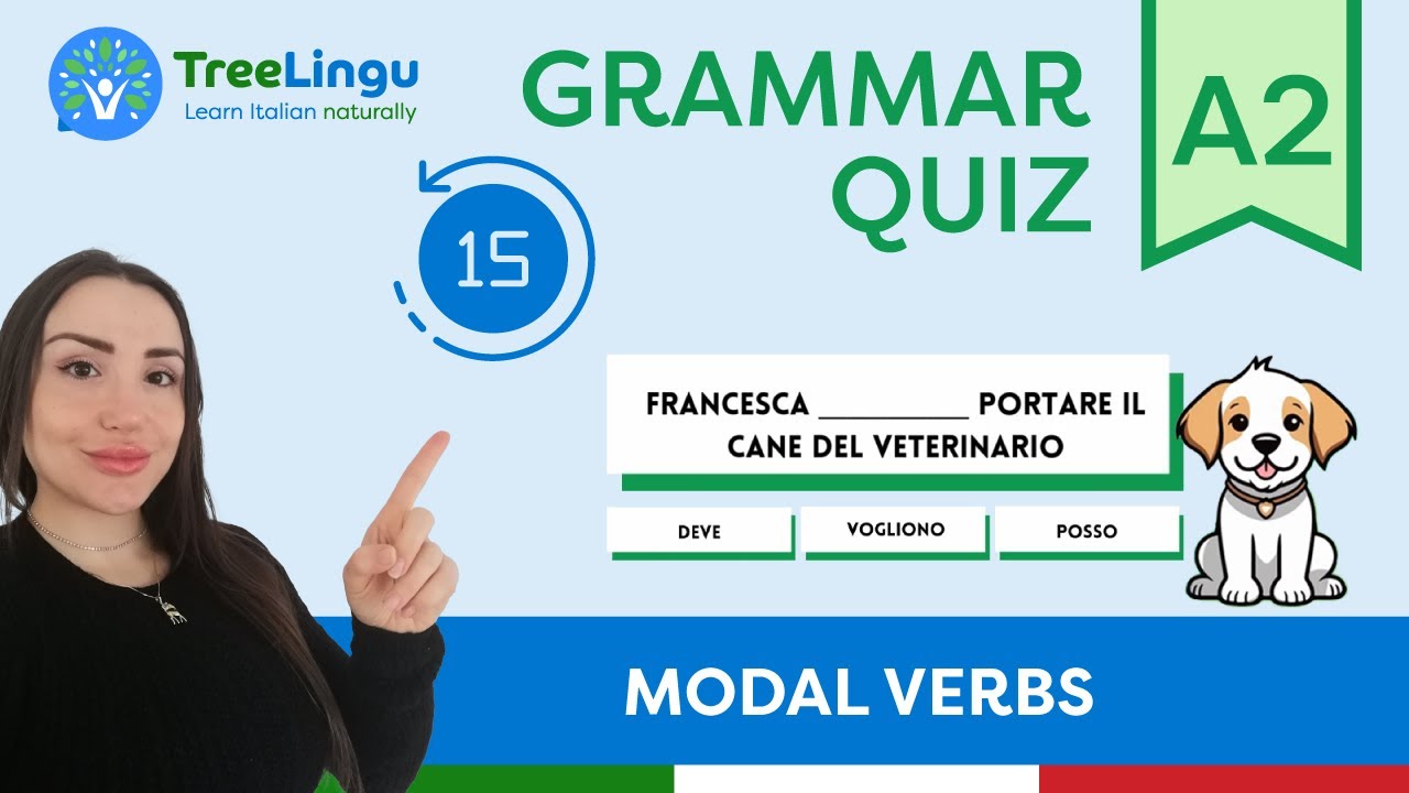 Italian Grammar Quiz A2 - Modal Verbs pt.1 🇮🇹 | Learn Italian naturally