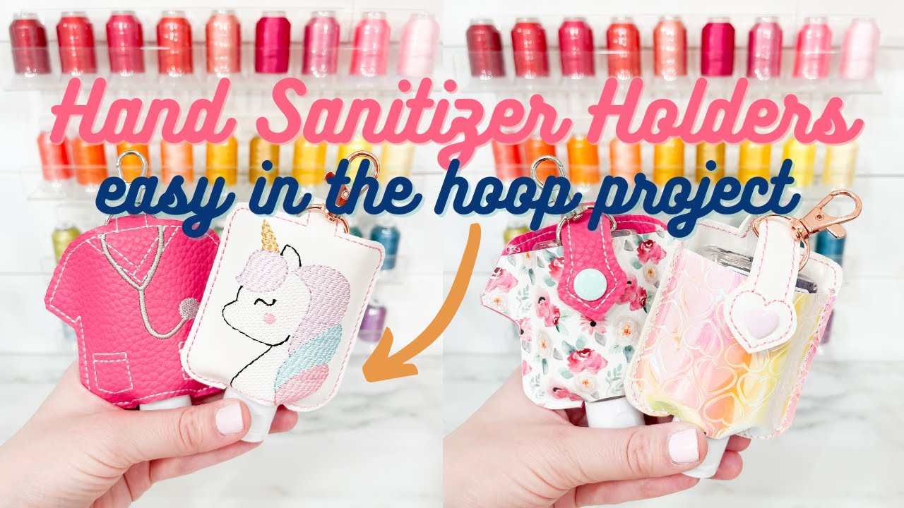 Faux Leather Hand Sanitizer Holders: Easy Beginner In The Hoop Project with Babylock Alliance