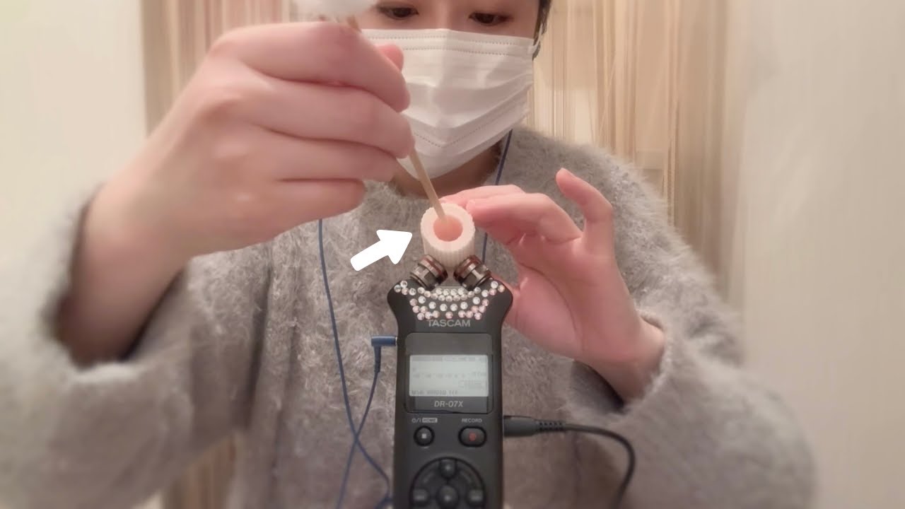 ASMR 筒状の耳を耳かき•マッサージするよ👐🏻Unique Ear Cleaning (No Talking)