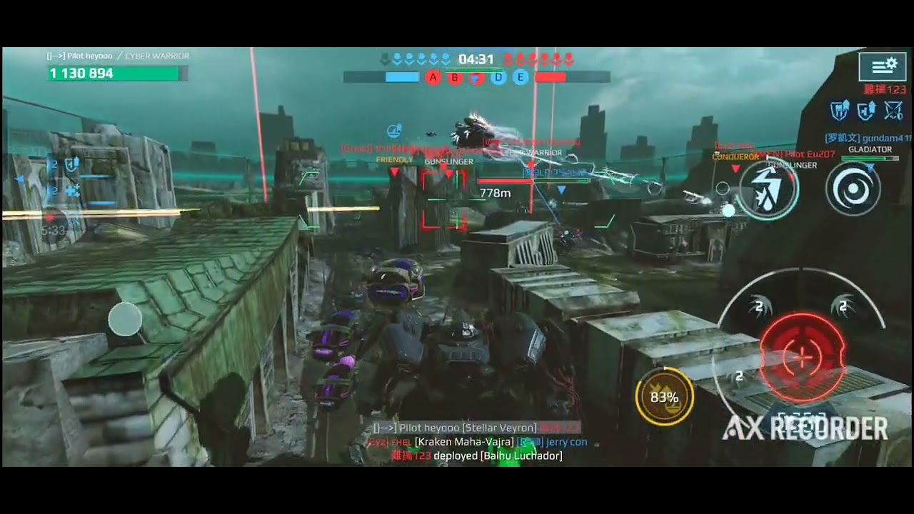 WR ROBOTS Gameplay Mauler sonic weapons build (before nerfed) Destroying Titans in Battle 