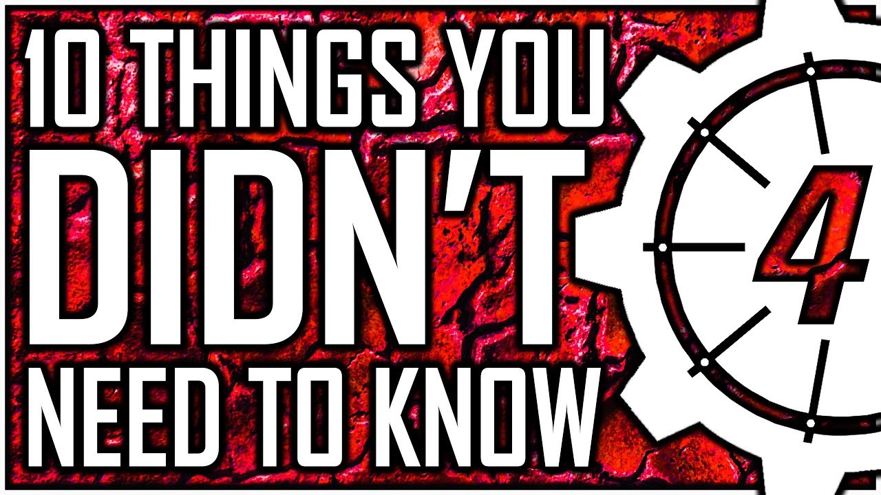 FALLOUT 4 - 10 Things You DIDN'T Need To Know (but secretly need to know) - Dogmeat Is Real?