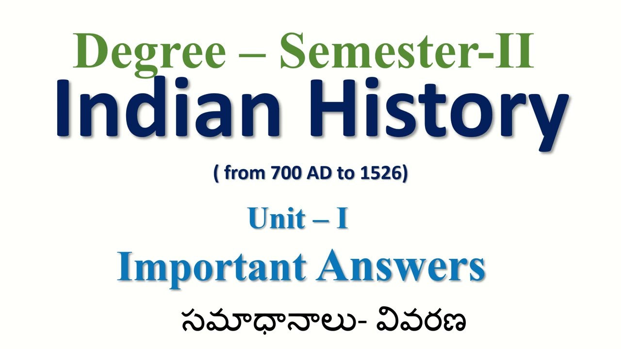 History Sem2 important Answers #historyimp
