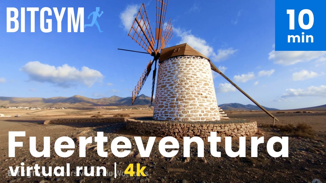 [4K] Fuerteventura - Walk or run it on a treadmill machine.