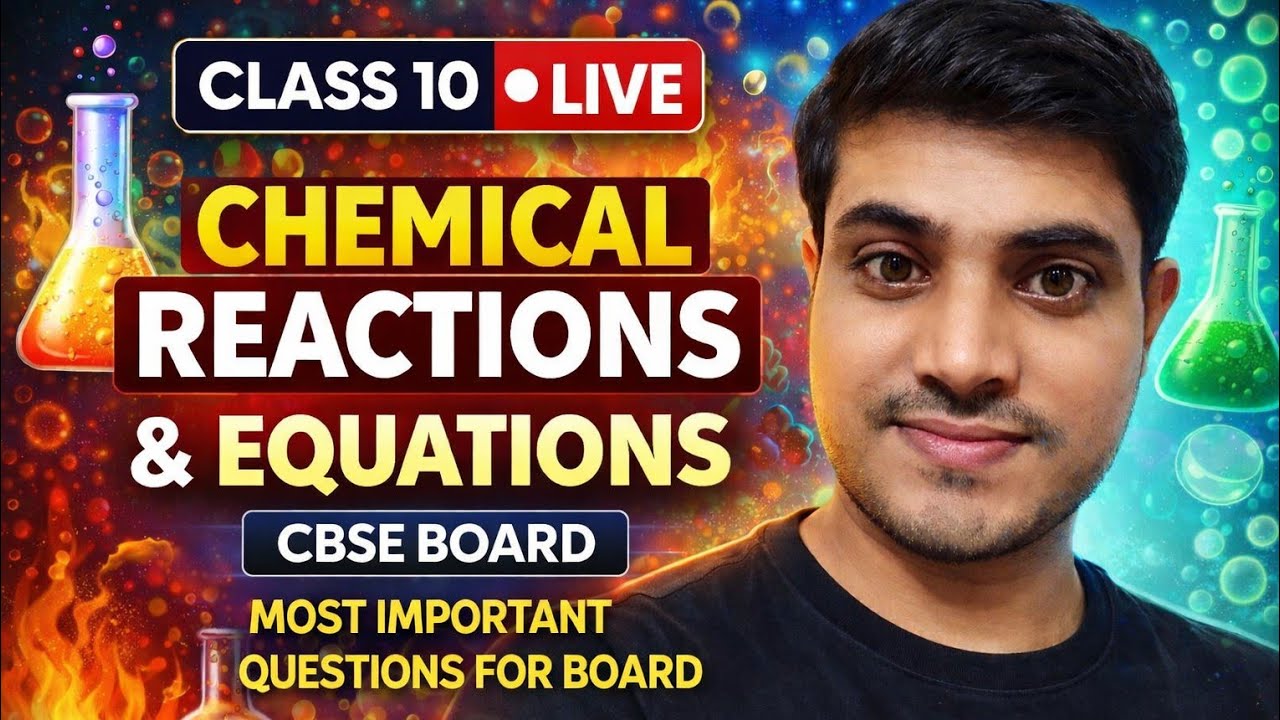 Chemical Reactions & Equations LIVE 🔥 | Most Important Questions for CBSE Board | Class 10