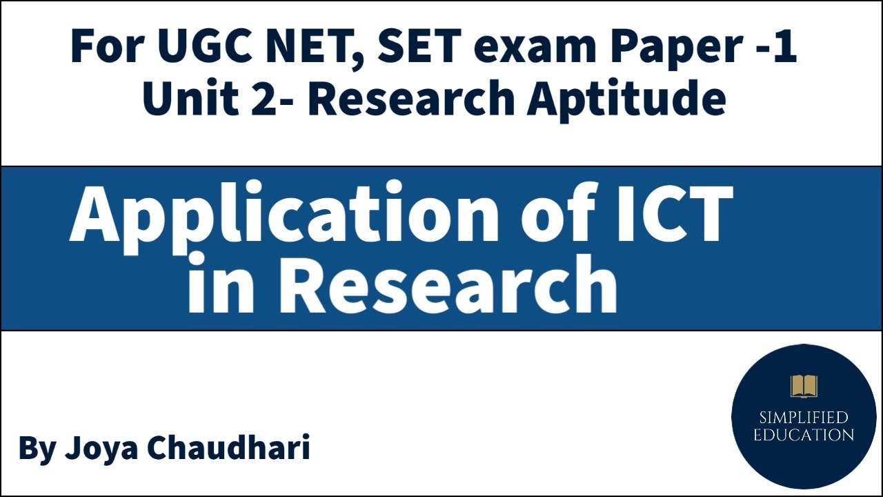 Application of ICT in Research I Research Aptitude