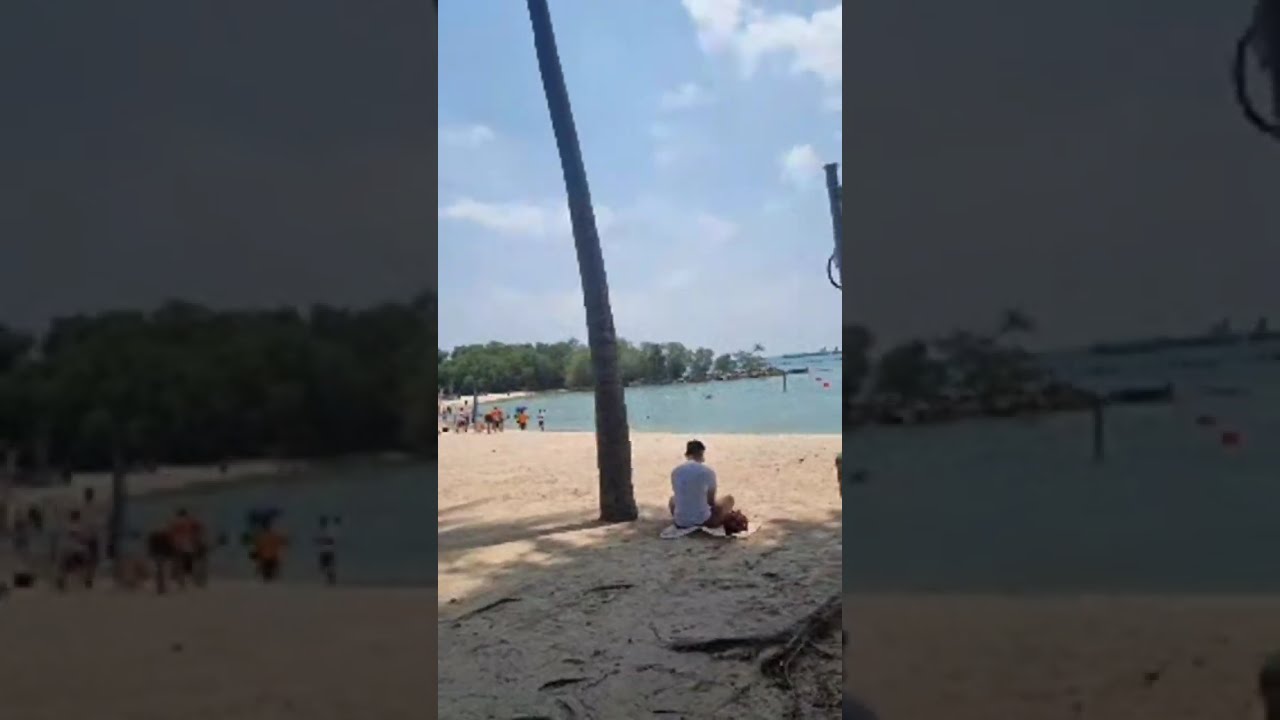 Singapore Sentosa beach ሳንቶሳ ቢች ሲንጋፖር #travel #walkingtour 