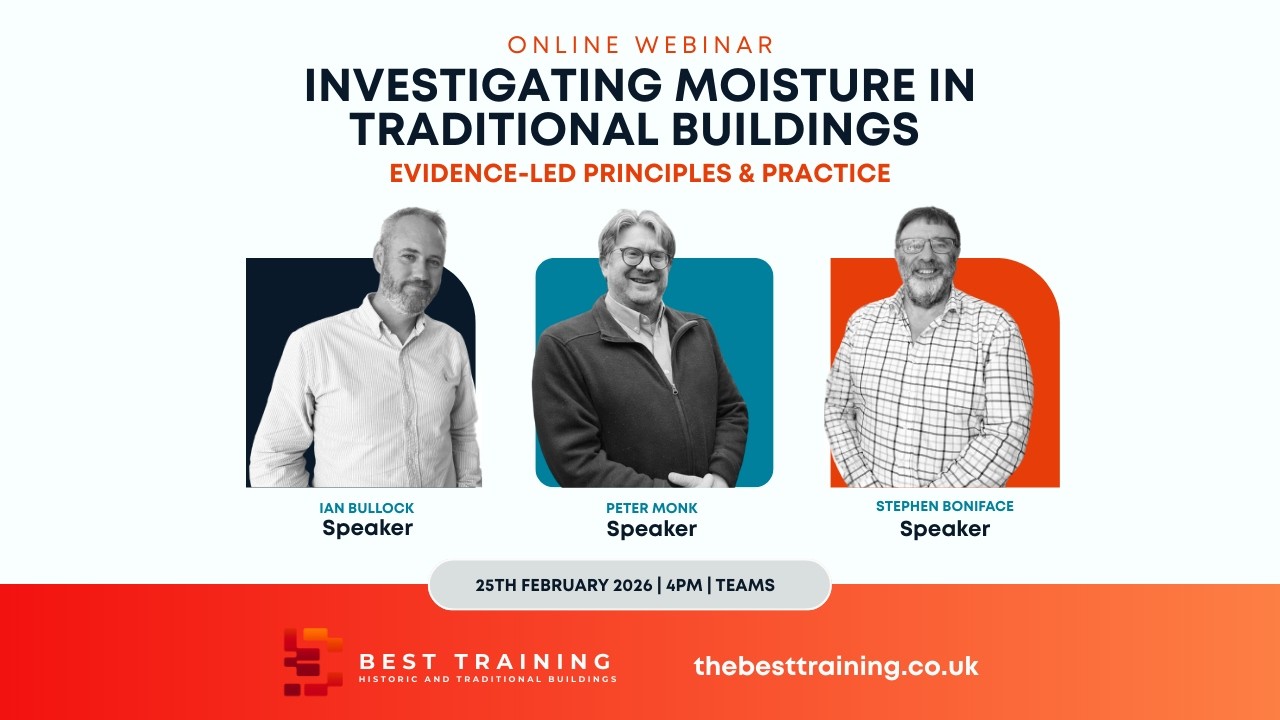 Investigating Moisture in Traditional Buildings (Online Webinar)