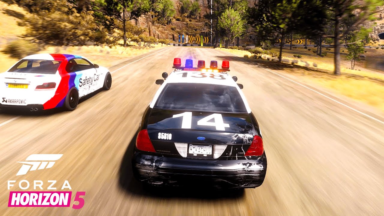 Forza Horizon 5 American Police Car - Crown Victoria - Online Race Gameplay (No Commentary)