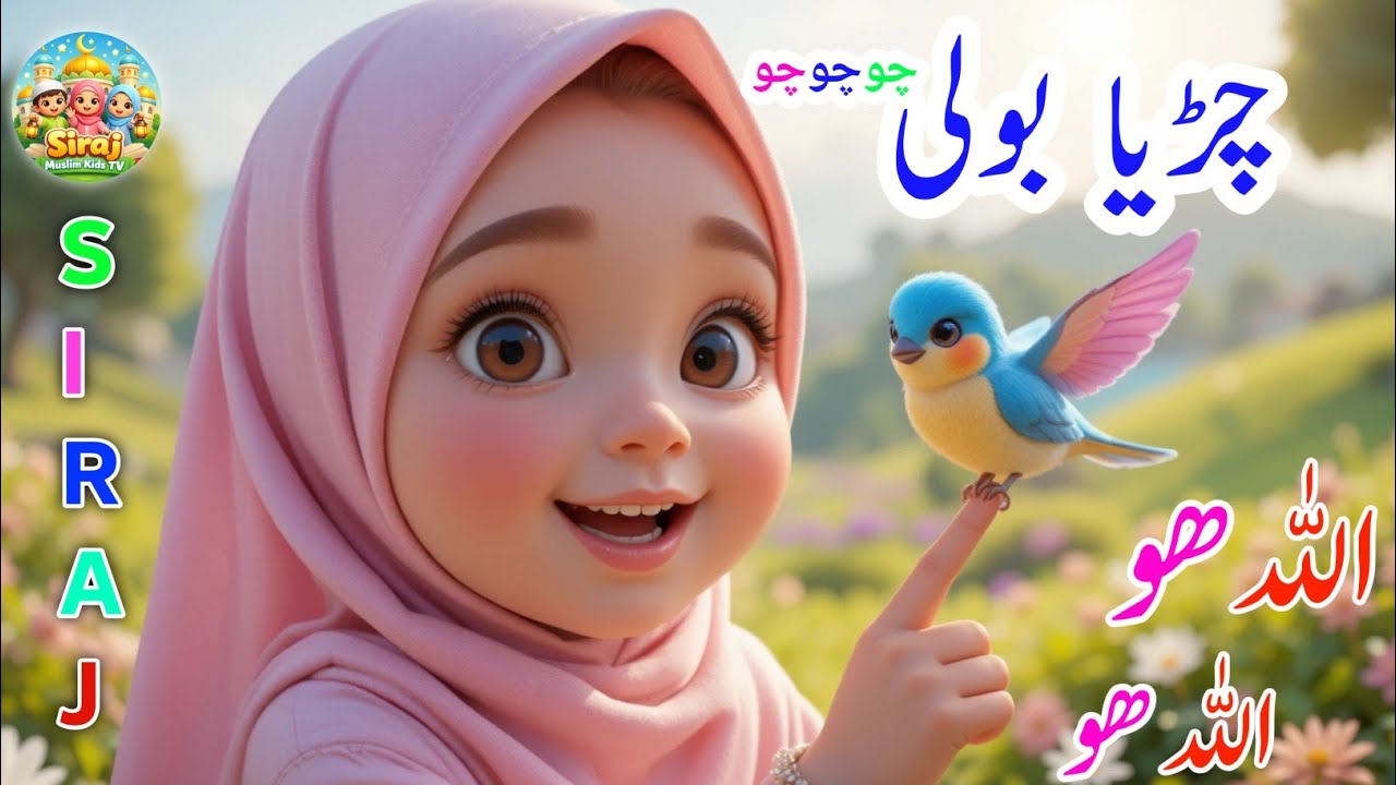 Chirya Boli Chuu Chuu 🐦 Allah Hoo Allah Hoo | Most Loved Islamic Rhyme for Kids | Kids Islamic Song