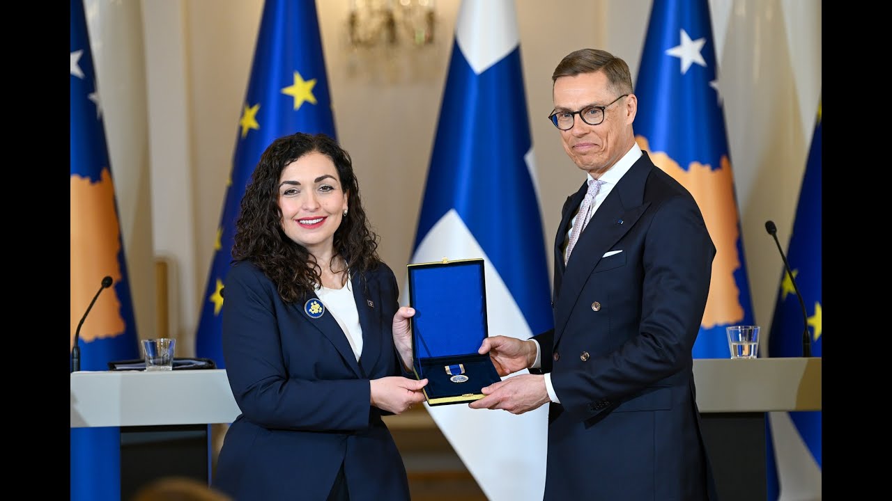 Konferenca për media me Presidentin e Finlandës, Stubb dhe ceremonia e medaljes Presidenciale