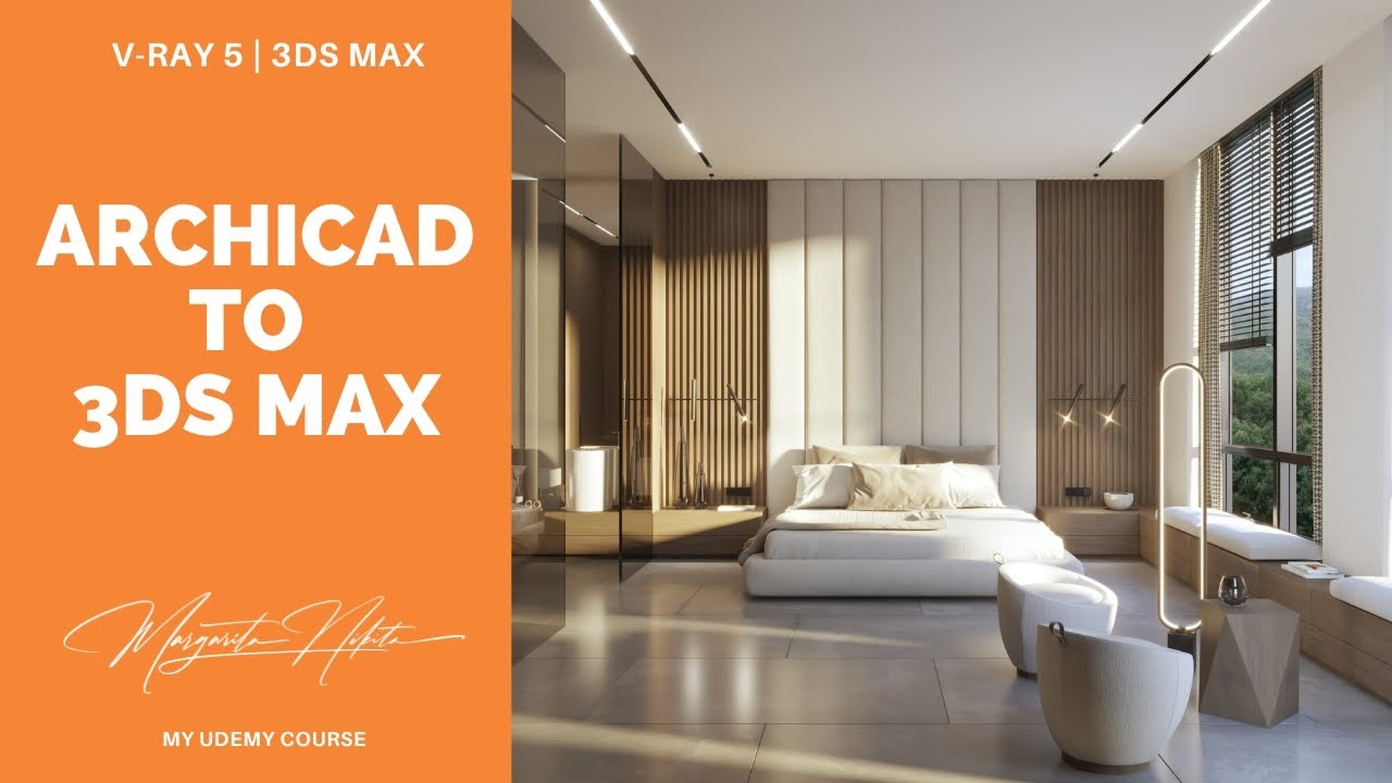 V-Ray 5 I Export from ArchiCAD to 3ds Max I Udemy Course I Part 23