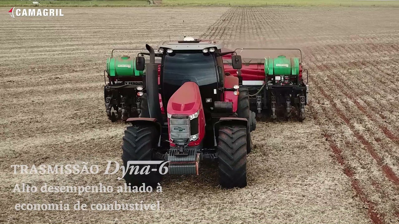 CAMAGRIL - Plantio com conjunto MF 7722 Dyna-6 e Plantadeira MF 700