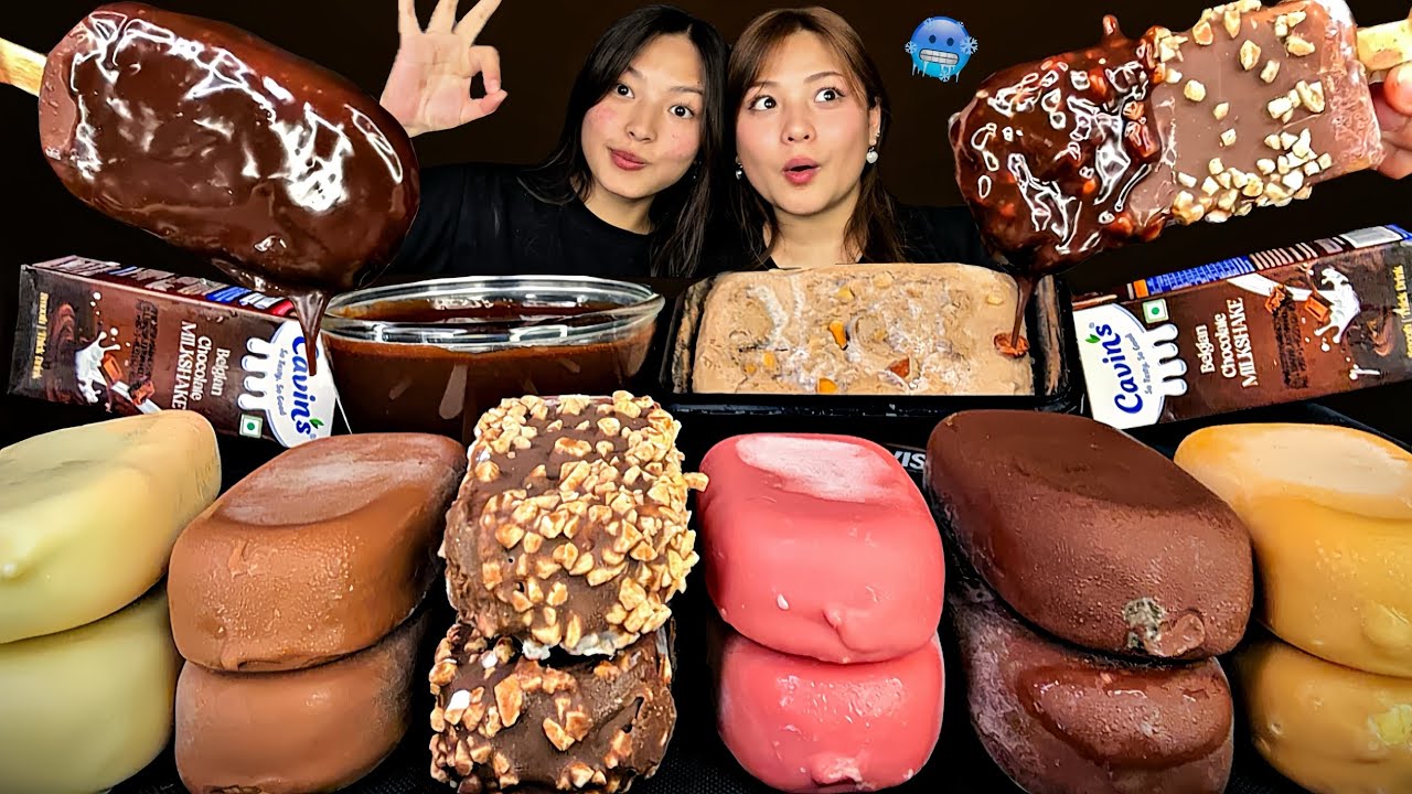 ICECREAM MUKBANG🍧VARIETY FLAVOR OF CHOCOBAR 🍫❄️WITH MELT CHOCOLATE & MILK CHOCOLATE ICECREAM🍫🤎