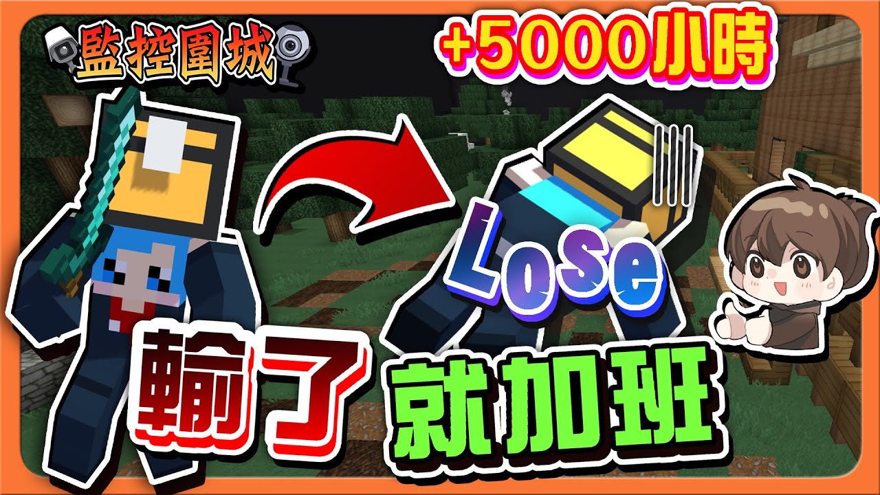 『Minecraft：監控圍城』生日要怎麼慶祝？加班就對了！【輸了就加班】一場50小時？精神時光屋😂【巧克力】