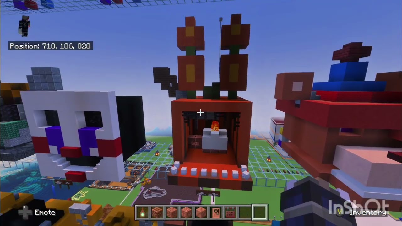 Showcasing all FNaF AU exclusive skin heads in Minecraft
