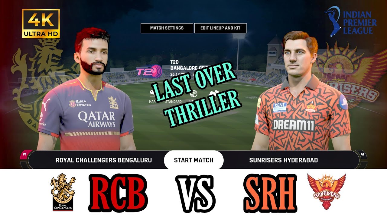 Royal Challengers Bangalore Vs Sunrisers Hyderabad| Rcb Vs Srh| Ipl 2025| Cricket 24 Gameplay|