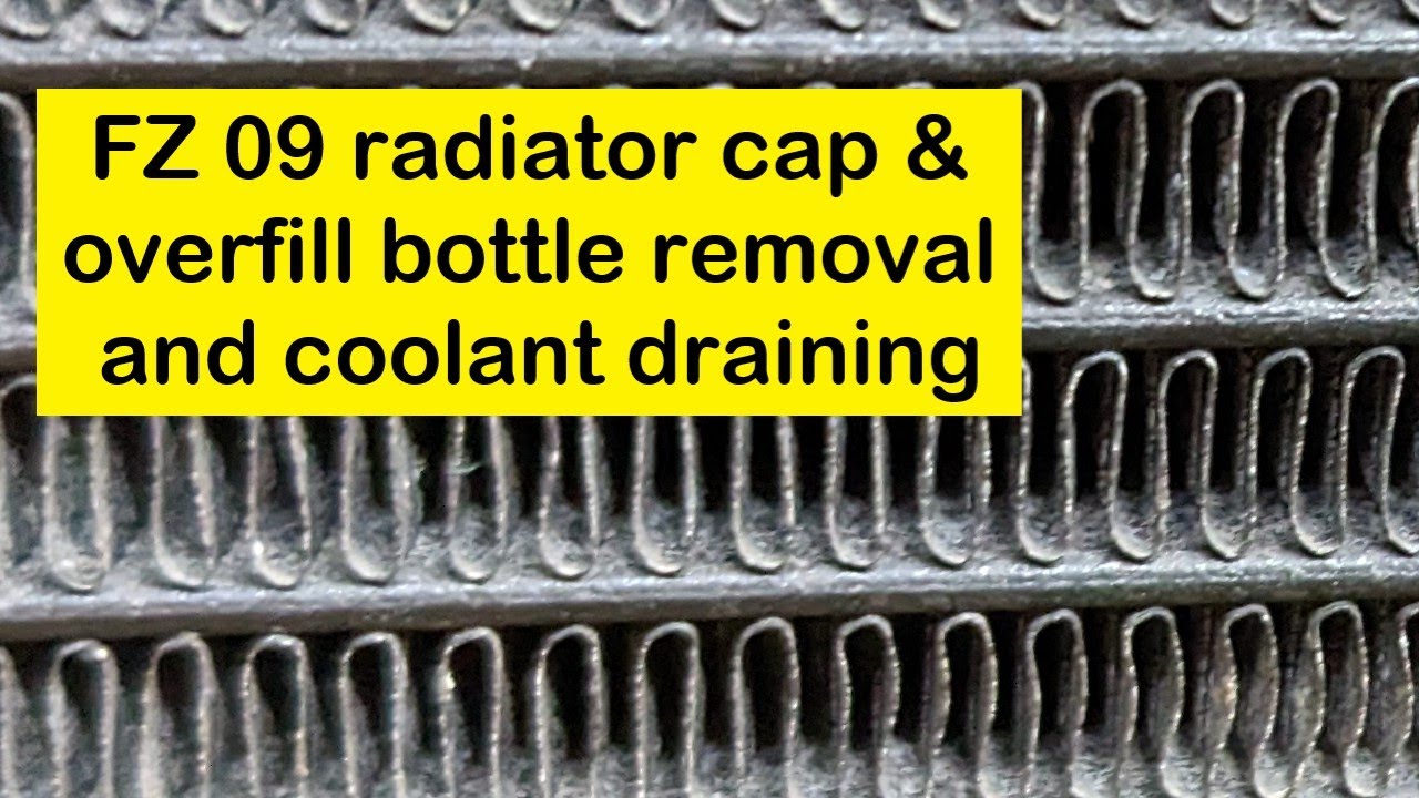 radiator cap/overflow bottle removal/coolant draining Yamaha FZ-09/MT-09 2014 2015 2016