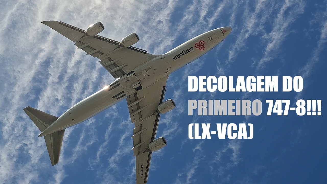 Decolagem do gigante 747-8 LX-VCA - SBCT 18/02/26.