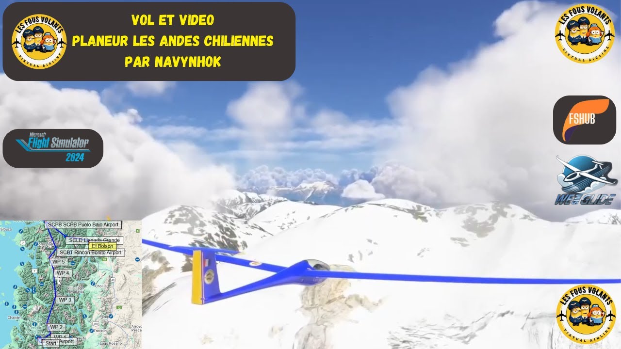 MSFS24 Vol Planeur les Andes Chiliennes avec Les Fous Volants 25/10/25