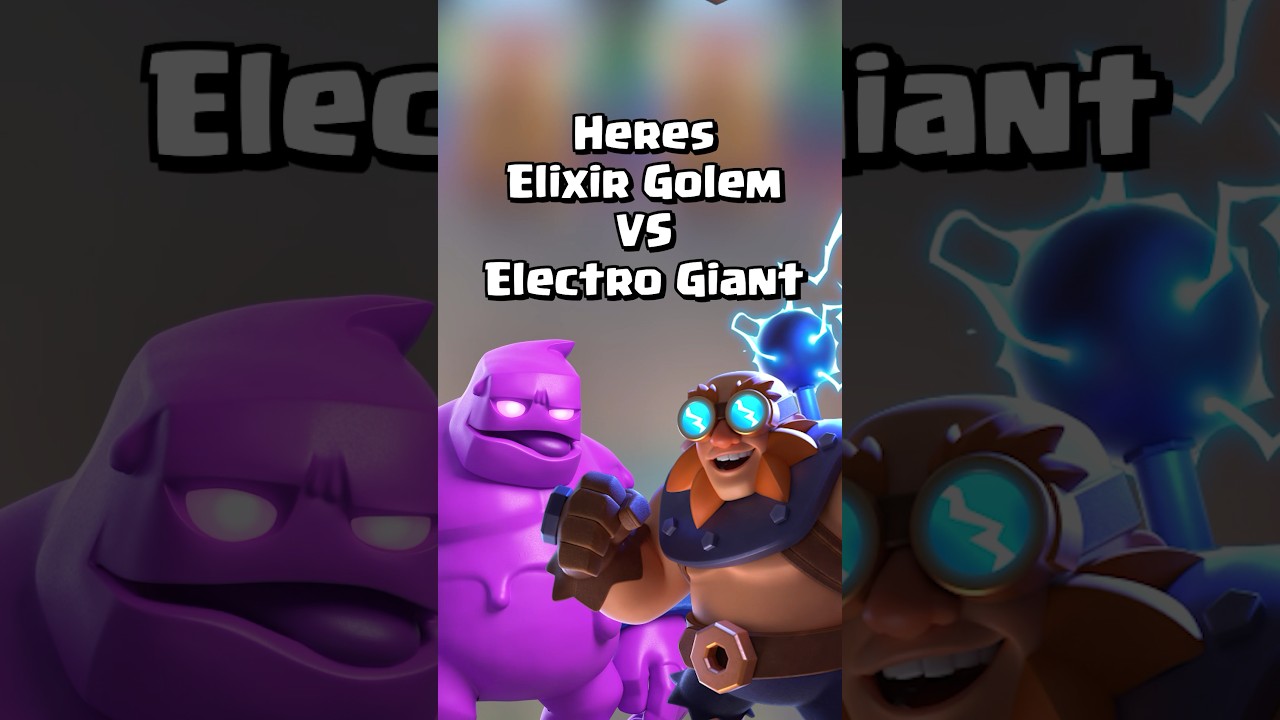 Elixir Golem VS Electro Giant Who Will Win? 🤔 #clashroyale #shorts