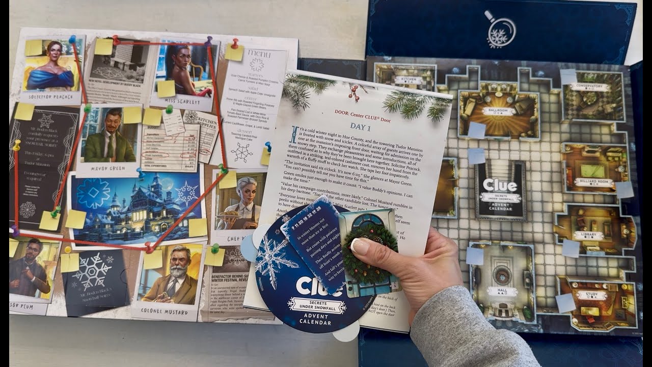 Адвент-календарь Clue 2025 | Полный обзор и подробности игры Mystery Game