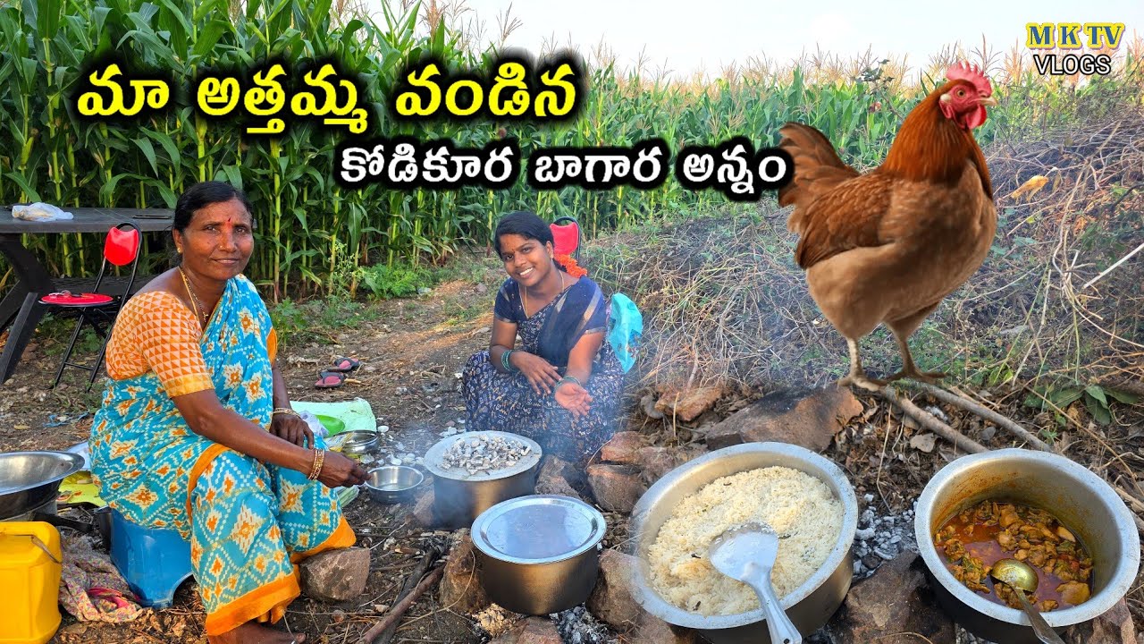చేనులో మా అత్తమ్మ వండిన కోడికూర  || MKTV VLOGS #MKTVVARSHINI #VLOG 857