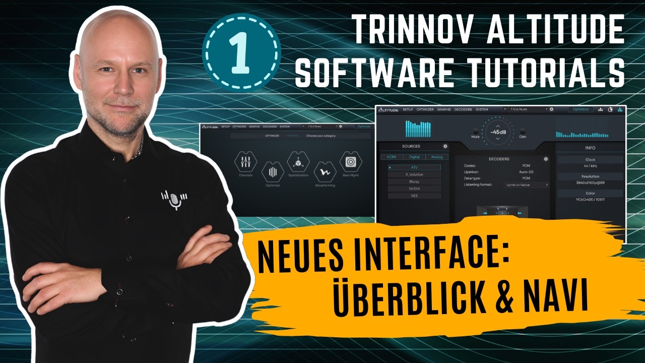 1) Trinnov Altitude Software Tutorials – Startseite, Navigationssystem, Direktzugriff