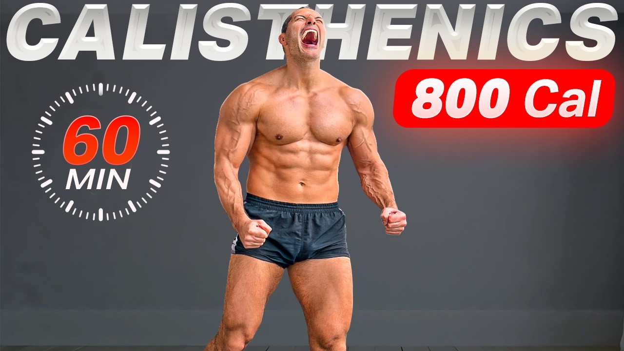 60 MIN INTENSE Calisthenics Workout 🔥 Full Body Strength & Conditioning (No Equipment)
