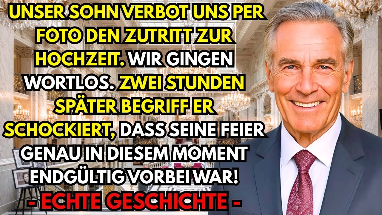 Am Hochzeitstag meines Sohnes sah ich mein Foto am Eingang: „Lasst ihn nicht herein!“