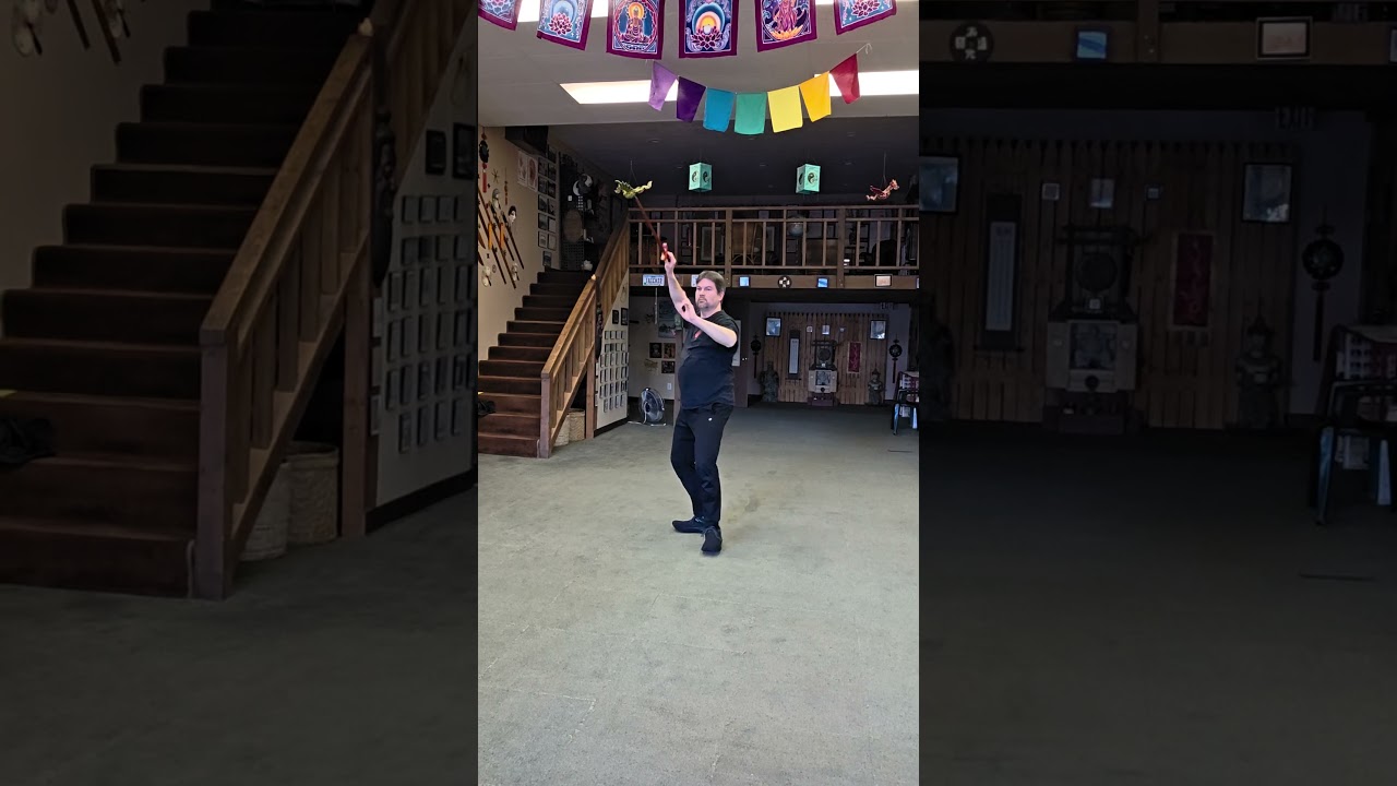 Instructor/student Matt performing the Li Jia  (family) Tai Chi Chuan Jen Tao 32/Straight Sword Set.