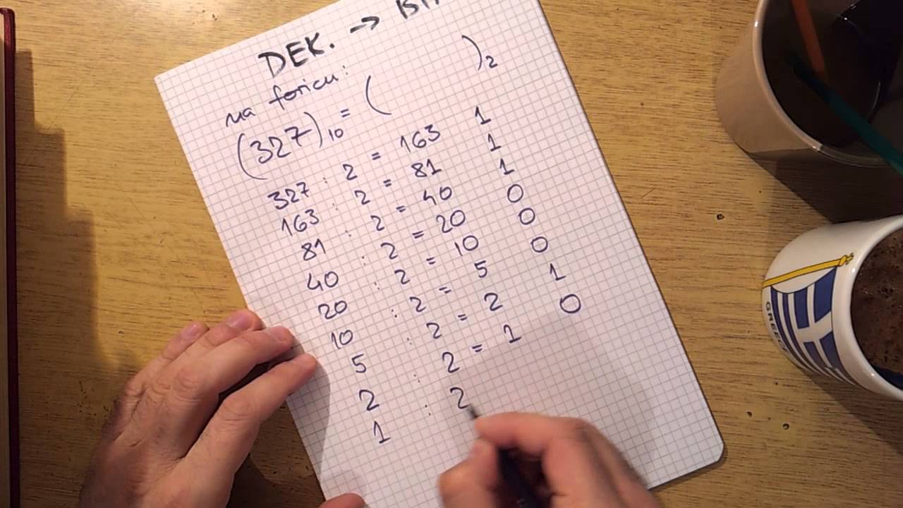 Pretvaranje dekadnih brojeva u binarne